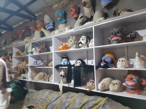 Mask making at sastra Masks making old aged tradition of vaisnavism at sastra in Majuli