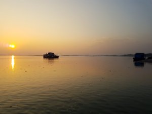 Kalambari Ghat at Majuli Sunset at kalambari ghat in Majuli