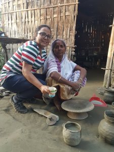 Pottery maker women and me Majuli