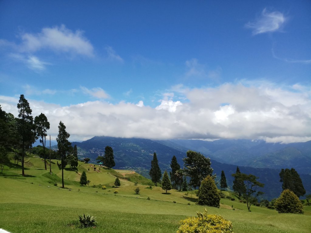 View of Lion's Golf course ( army golf course) in kalimpong