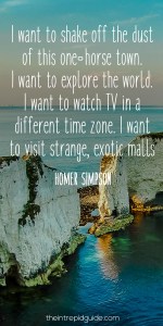 Inspirational travel quote by Homer Simpson