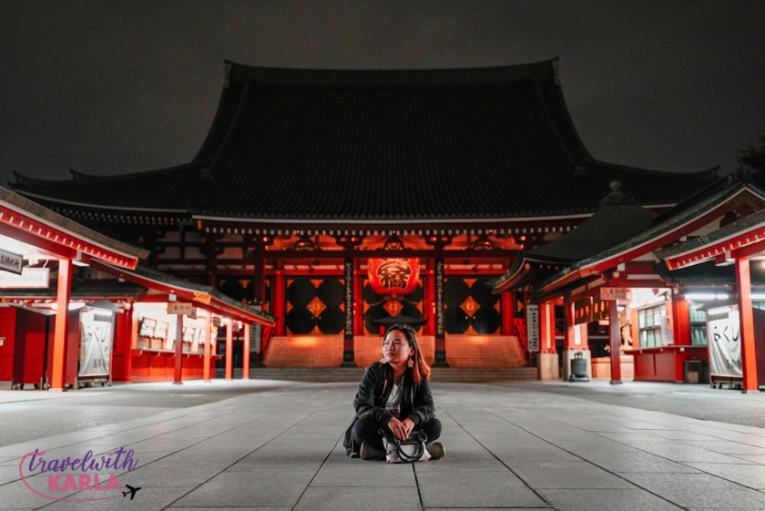 A girl in Japanese temple